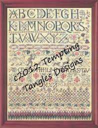 Giovannis Alphabet Tempting Tangles Cross Stitch Paper