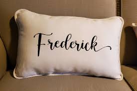 'Frederick' Screen Printed Canvas Pillow