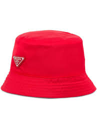 Prada Hats Logo Plaque Bucket Hat Fischerhut Hut Prada