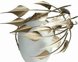 Gold Feather Headpiece By Mark Garvie Millinery Fancy Hats Feather Headpiece Fascinator Hats