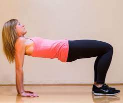 Reverse Plank Glute Muscles Exercise Fitness Body
