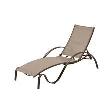 Hampton Bay Commercial Grade Aluminum Brown Outdoor Chaise Lounge In Sunbrella Elevation Stone Sling 2 Pack Fla67013bm The Home Depot Outdoor Chaise Lounge Chair Outdoor Patio Chaise Lounge Patio Chaise Lounge