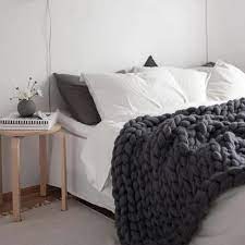 Chunky yarn blanket grey throw blanket chenille blanket hand knit blanket chunky knit throw crochet blanket patterns chunky knits baby soft, custom chunky knit blanket. Luxurious Chunky Knitted Blanket Inspire Design House