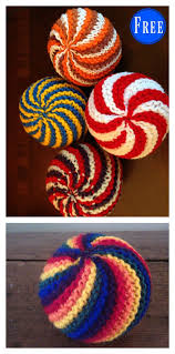 Free knitting pattern for a rainbow ball toy by designer carlã© dehning for nurturing fibres. Easy Knit Swirl Ball Free Knitting Pattern Knitted Toys Free Patterns Knitting Patterns Toys Modern Knitting Patterns