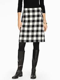 Black And White Plaid Skirt Outfit Image Result For Buffalo Plaid Skirt Black And White A Line Skirt Outfits Gingham Outfit Plaid Fashion