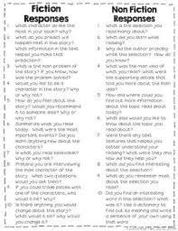 Reading Response Questions For Practically Any Book Freebie Reading Response Questions Reading Response Journals Reading Response