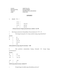 Soal uas matematika ekonomi ut. Matematika Garudateam Com