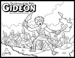 The Heroes Of The Bible Coloring Pages Gideon Sunday School Coloring Pages Bible Coloring Pages Bible Coloring