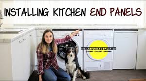 Attach the remaining cabinets to one another. Installing Kitchen End Panels Between Appliances The Carpenter S Daughter Youtube