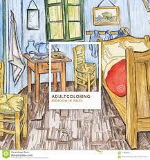 Colorie la chambre de vincent van gogh. Chambre A Coucher Dans Arles 1888 Par La Page Adulte De Coloration De Vincent Van Gogh Illustration Stock Illustration Du Peintre Hollandais 116688458