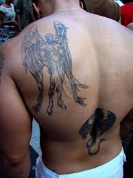 Cool Angel Tattoo On Back Shoulder For Men Cool Man Tattoos Angel Tattoo Men Angel Tattoo Designs Back Tattoos For Guys
