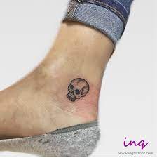 Ankle Skull Tattoo Small Skull Tattoo Tattoos Small Face Tattoos
