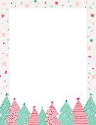 Free Printable Christmas Border Paper Stationery