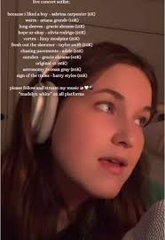 madelyn singing “no flowers in the kitchen”