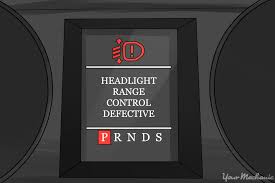 What Does The Headlight Range Control Warning Light Mean Yourmechanic Advice Warning Lights Lit Meaning Headlights