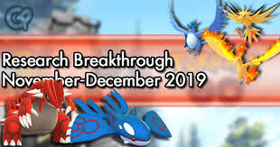 november december research breakthrough rewards groudon