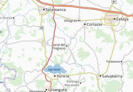 5 maps of moroleon physical satellite road map terrain maps. Michelin Jaral Del Progreso Map Viamichelin