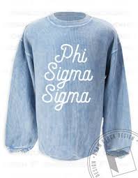 Phi Sigma Sigma Corded Crew In 4 Colors By Adam Block