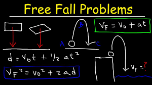 Free Fall Physics Problems Acceleration Due To Gravity Youtube