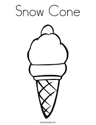 A page with two large snow cone shapes. Ice Cream Coloring Page Snow Cone Coloring Page Ice Cream Coloring Pages Ice Cream Social Ice Cream Cone