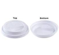 Karat™ White Sipper Dome Lids for 10-24oz Paper Cups