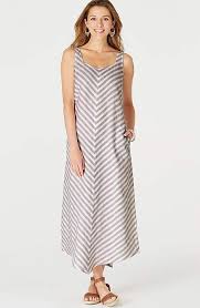 J Jill Linen Chevron Stripe Maxi Dress Beechnut Dotted Stripe Nwot Sz L Jjill Maxidress Casual Linen Maxi Dress Maxi Dress Sleeveless Maxi Dress