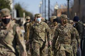 For the national guard of a state and other countries national guard, see national guard (disambiguation). National Guardsmen Protecting Capitol Now Armed With Lethal Weapons Politico