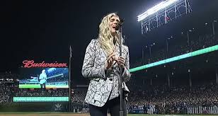 There's been speculation about their relationship after zobrist left the team last week due to personal reasons. Julianna Zobrist The Star Spangled Banner Nlcs Game 4 Ccm Magazine