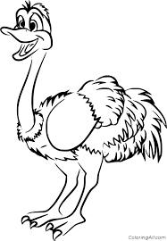 And, ostrich coloring pages can be a great fun for them. Happy Cartoon Ostrich Coloring Page Coloringall