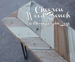 The bench works great paired with our kitchen table too! Chevron Wood Bench With Hairpin Legs 8 Steps With Pictures Instructables