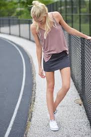 Three Different Ways To Wear An Athletic Skirt Athletic Skirts Girl Golf Outfit Cute Golf Outfit
