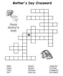 Download Mother S Day Crossword Puzzle Mothers Day Crafts Printable Activities For Kids Mothers Day