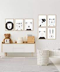Lion Nursery Room Art Black And White Printable Wall Decor Etsy Baby Room Wall Decor Baby Wall Art Nursery Room Art