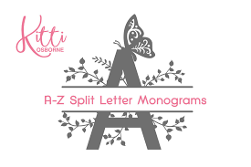 Download Split Letter A Z 26 Letter Svg Alphabet Monogram 303678 Monograms Design Bundles