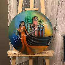 زيت على كانفاس رسم الوان فن تشكيليون فن عراقي تراث تراث عراقي شناشيل girls cartoon art cartoon art art