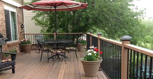 When looking out the window from indoors, the porch railing and balusters should never block any of your view. Metal Deck Railing Aluminum Deck Railing Systems
