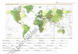 This post contains references to products from one or more of our advertisers. Time Zones Esl Worksheet By Suterja