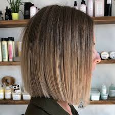 Blunt Bob With Balayage Flamboyage Dip Dye Ombre Brown To Blonde By Jasmine Bilder Fur Sie Balayage Bilder In 2020 Brunette Bob Haircut Short Hair Balayage Balayage