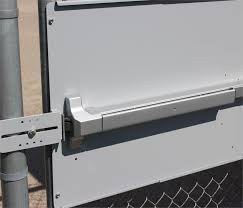 Energize your entryway or exit path with an electric lock, controllable with a variety of access control hardware such as keypads, card readers, or proximity readers. Panic Bar Mounting Plate For Chain Link Fence Gates Panic Shield For Lockey Panic Bars