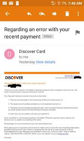 Personal card customer service phone number: Discover 2 Returned Payments Scared What Will Myfico Forums 5367641