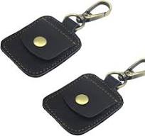 2PCS Rfid Key Tag Case Rfid Tag Leather Case RFID Key Fob Bag Nfc Keychain  Rfid Key fob Holder Keychain