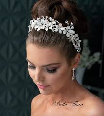 Clara, champagne Flower vine wedding headband