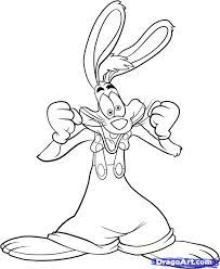 Download this running horse printable to entertain your child. Rabbit Cartoon Drawing How To Draw Roger Rabbit Step 7 Rabbit Drawing Drawings Disney Coloring Pages