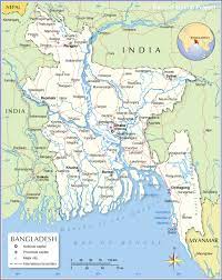 Detailed map of bangladesh and neighboring countries. Map Of Bangladesh Nations Online
