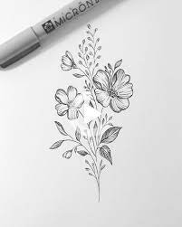 In general, blooms are associated with life, growth, and love. Flowers Tattoo Sketch Flowers Sketch Tattoo Simplistictattoo Flower Sketches Flower Tattoos Tattoo Sketches