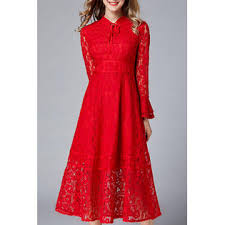 Find & download free graphic resources for floral pattern. Zarabeez Women Awesome Red Color Floral Lace Pattern Flare Sleeve Dress
