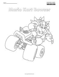 Any kid familiar with the game will identify it. Mario Kart Bowser Nintendo Coloring Super Fun Coloring