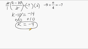 Solving 2 Step Equations With Integers Youtube