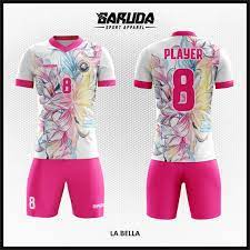 Inilah cara memilih baju futsal yang nyaman. Desain Seragam Futsal Printing La Bella Gambar Bunga Pink