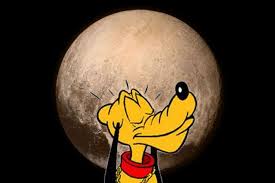 Spherical planet with gray illuminated surface with craters and relief isolated on dark blue cosmic background. Nasa New Horizons Is That Pluto The Dog On Pluto Abc News Australian Broadcasting Corporation